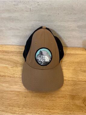 The North Face Tan & Black Mesh Trucker Cap
